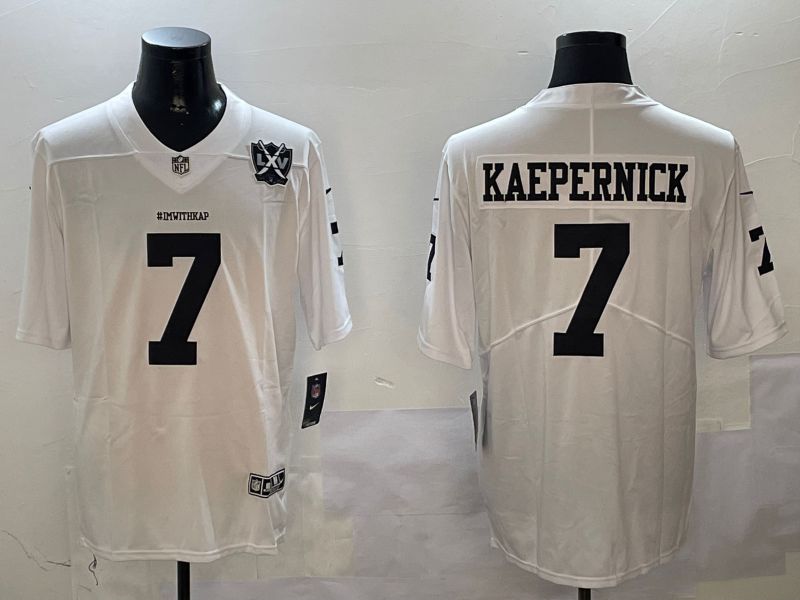 Men Oakland Raiders #7 Kaepernick White Second generation 2024 Nike Limited NFL Jersey style 3->minnesota vikings->NFL Jersey